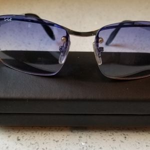 Ladies Blue Tinted Sunglasses w/ Case